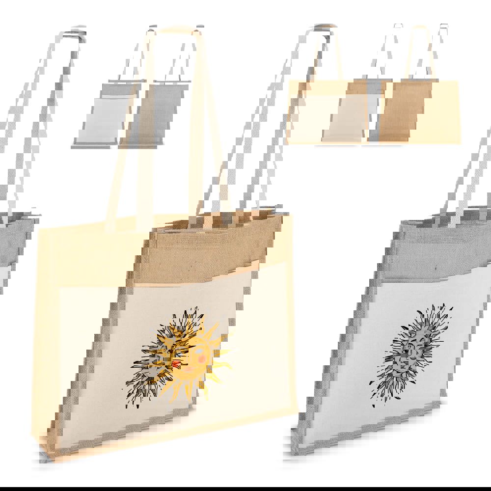 Jute Tote bag OEKO-TEX® 45 x 12 x 35cm 320g/m²